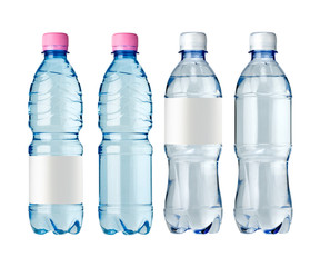 water bottles with  label