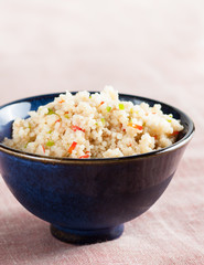 Bowl with cous cous salad