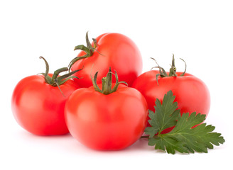 Tomato vegetables and parsley leaves still life