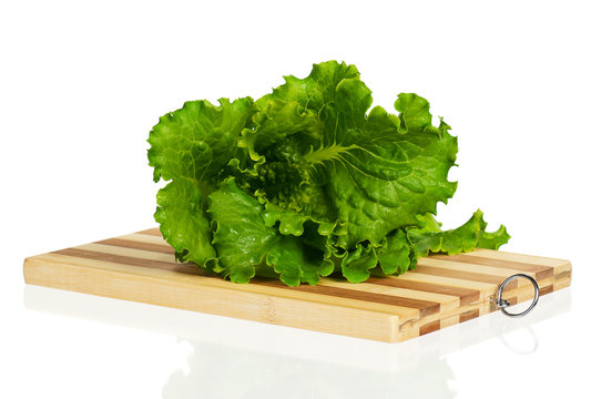 Lettuce on cutting board