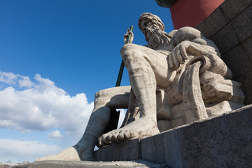 The figure of the rostral columns in St. Petersburg