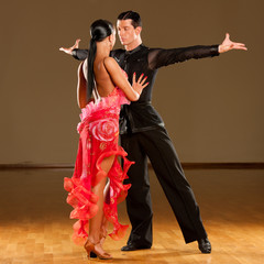 latino dance couple in action