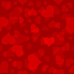 Hearts Texture - Repetitive Pattern, Vector