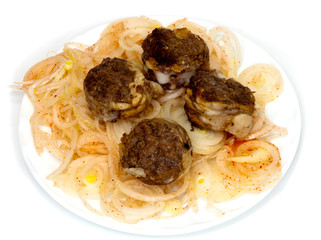 kebab on a white background