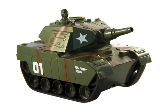 US toy tank isolated