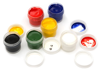 gouache on white background