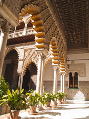Patio de las Doncellas in Royal palace, Real Alcazar, of Seville - 45104627