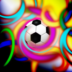 Stylish conceptual digital soccer illustration design