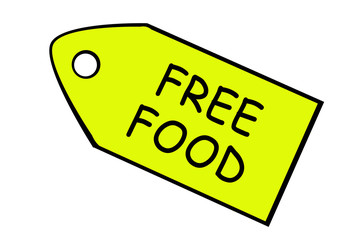 Yellow tag, free food/drink
