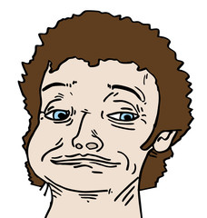 Cartoon man expression