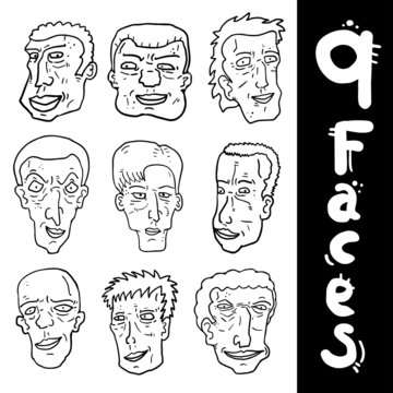 Nine faces