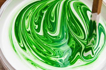 white and green emulsion
