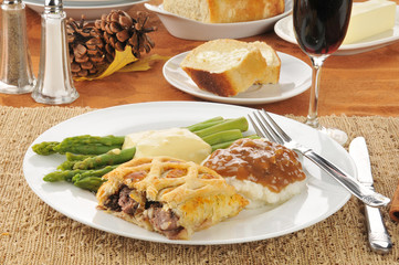 Beef Wellington and Wine