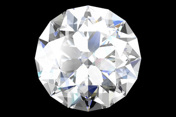 diamond jewel on black background