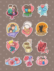 cartoon Valentine's Day stickers