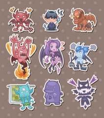 ghost and devil stickers