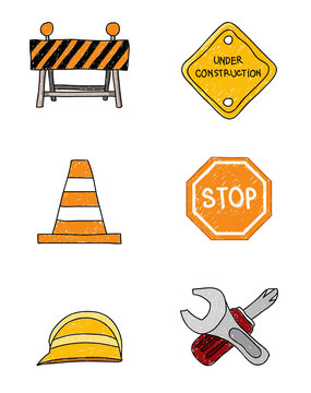 Construction Doodle Signs