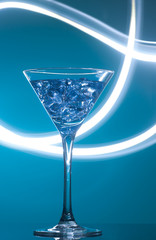 colourful coctail on the blue background