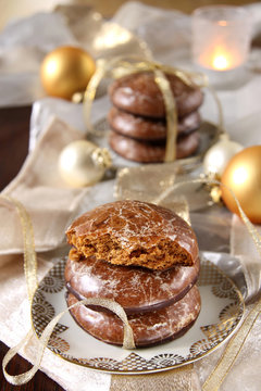 runde braune lebkuchen
