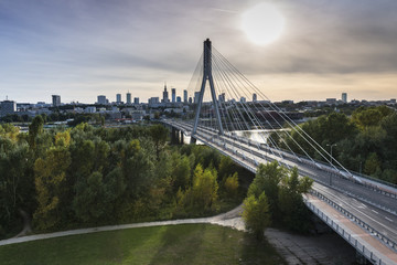 Obrazy na Plexi  Panorama Warszawy w Polsce