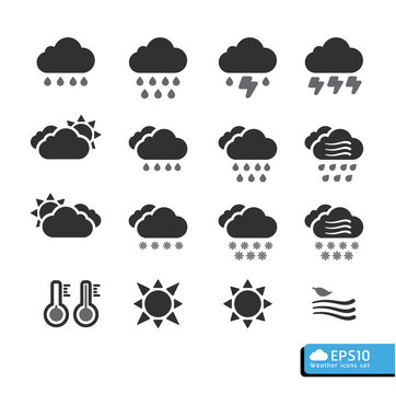 Weather Web Icons Set .vector for web template