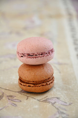 Schokoladen und Lavendel Macarons
