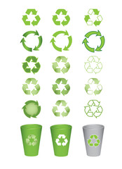 set of recycle icons vector illustration