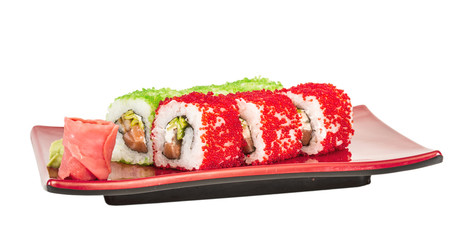 Tobiko Spicy Maki Sushi - Hot Roll with various type of Tobiko (
