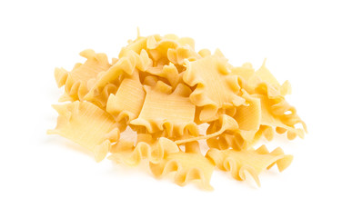 Raw yellow Italian pasta
