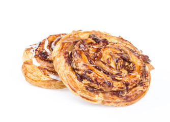 sweet bun isolated on white