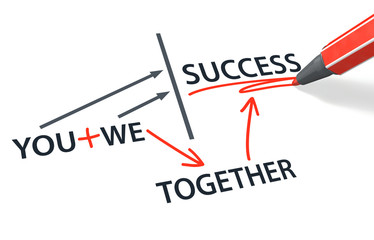 YOU + WE => TOGETHER => SUCCESS