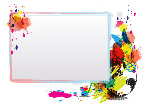abstract art design with frame