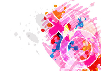 Obraz premium female symbol on art background