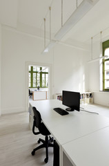 interior, office with furniture, computer