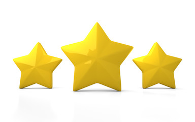 Obraz premium Isolated Three Stars