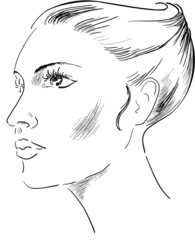 This is a lady, she is looking at far away