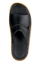 Black leather sandal for men choice