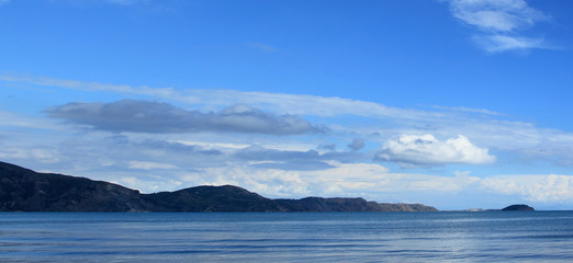 View of beach and clouds
