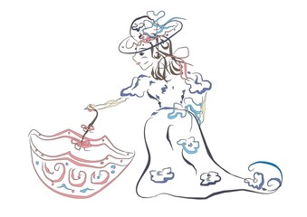 элегантно одетая девушка