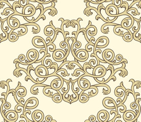 vintage seamless pattern on light background - 45127031