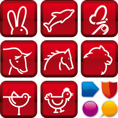 Animals icon set
