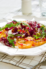 Orange with Radicchio and Pomegranate salad