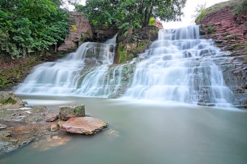 Dzhurinsky  waterfall village Nyrkov in the Ukraine.