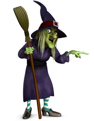 Wall murals Sweet Monsters witch with broom