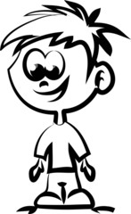 Симпатичные счастливый мальчик мультфильм