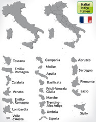 Grenzkarte von Italien