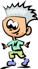 Симпатичные счастливый мальчик мультфильм