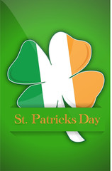 Saint Patricks day Irish clover background card