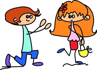 Симпатичные счастливых детей мультфильм