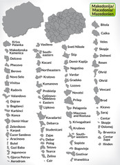Naklejka premium Grenzkarte von Mazedonien